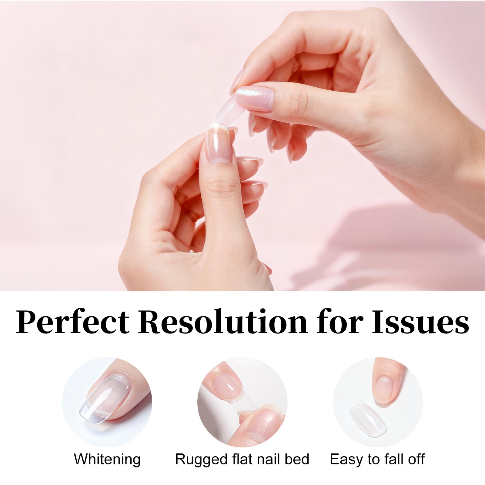 Diagram showing 4-in-1 usage of Nailwind nail adhesive