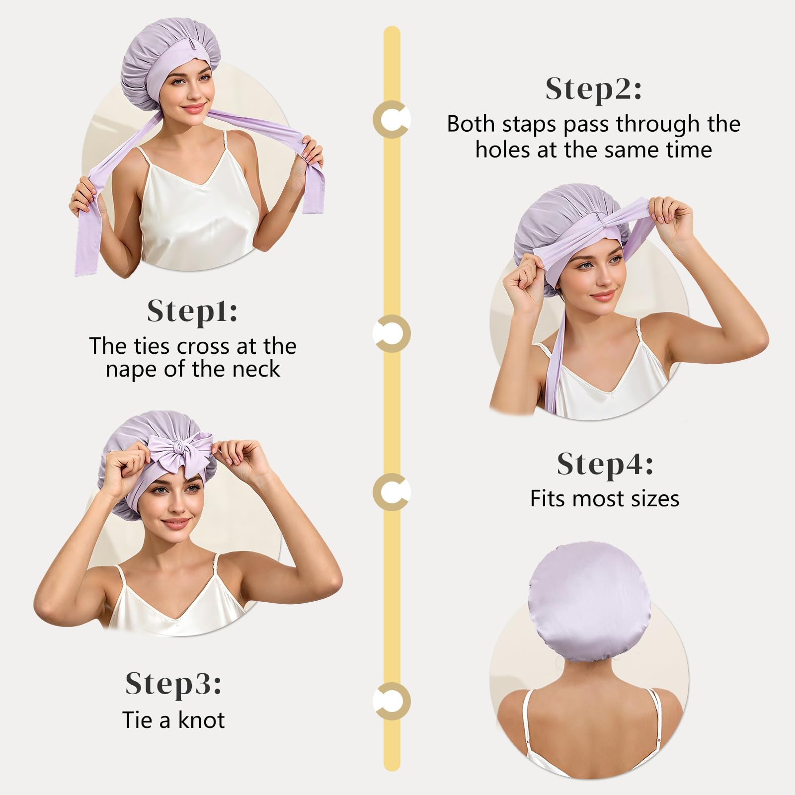 ZIMASILK luxury 19 momme silk bonnet for curly hair care routine