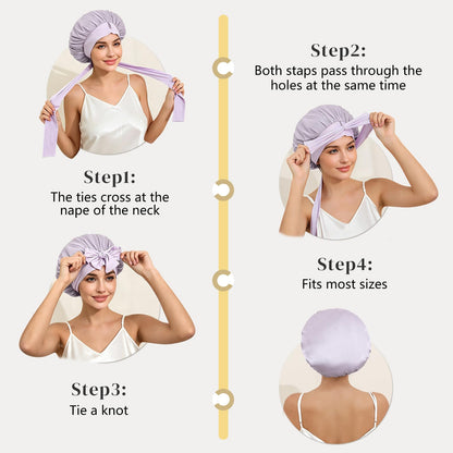 ZIMASILK luxury 19 momme silk bonnet for curly hair care routine