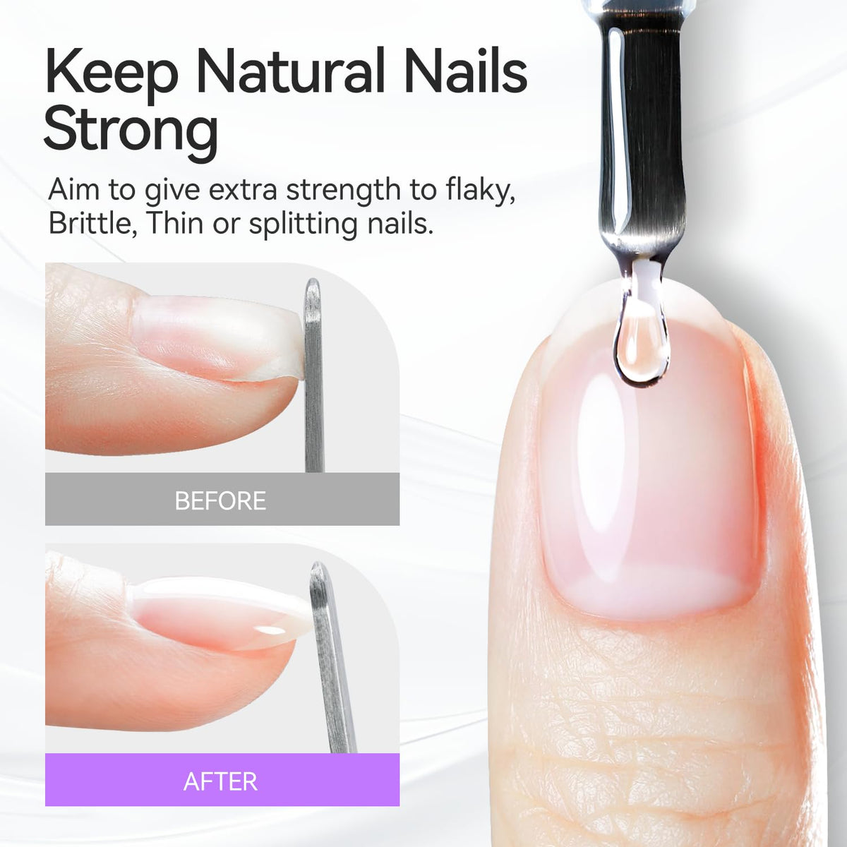 Gelike Ec 6 in 1 gel nail glue curing under UV lamp
