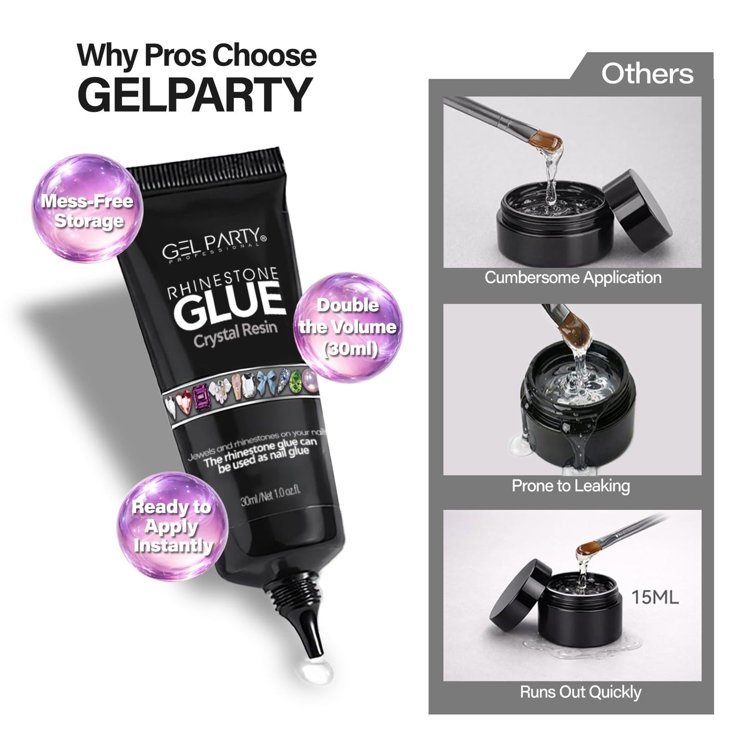 Using Gelparty nail glue for press-on nails
