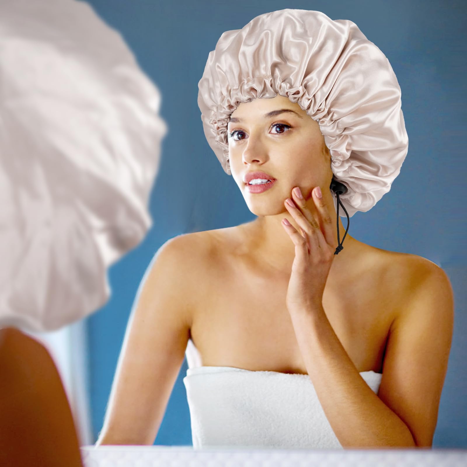Premium silk alternative night cap for women preventing frizz and breakage