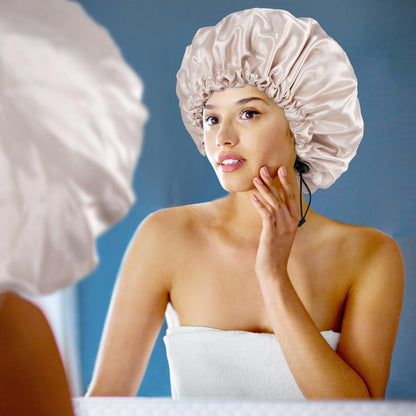 Premium silk alternative night cap for women preventing frizz and breakage