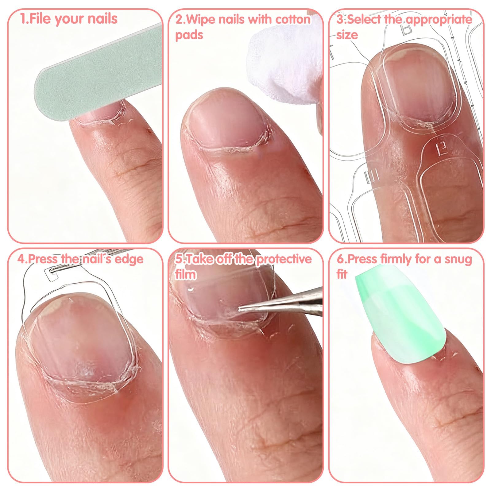 Illuva nail adhesive tabs kit with nail file and tools