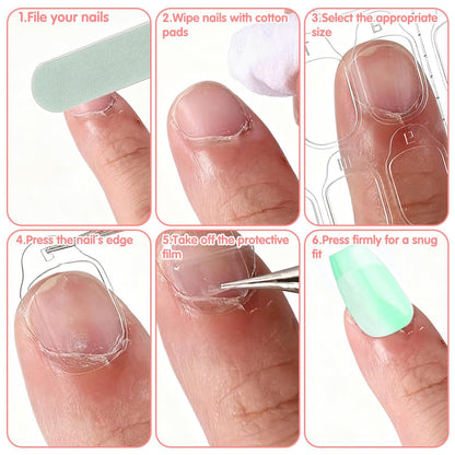 Illuva nail adhesive tabs kit with nail file and tools