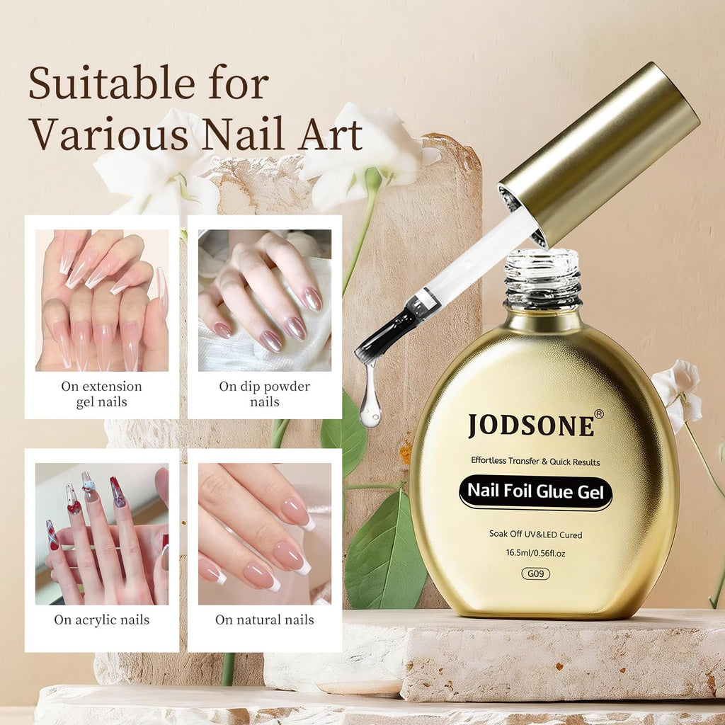Jodsone nail transfer gel bottle with applicator brush