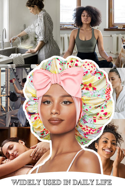 Vettres adjustable satin bonnet displayed on a mannequin head