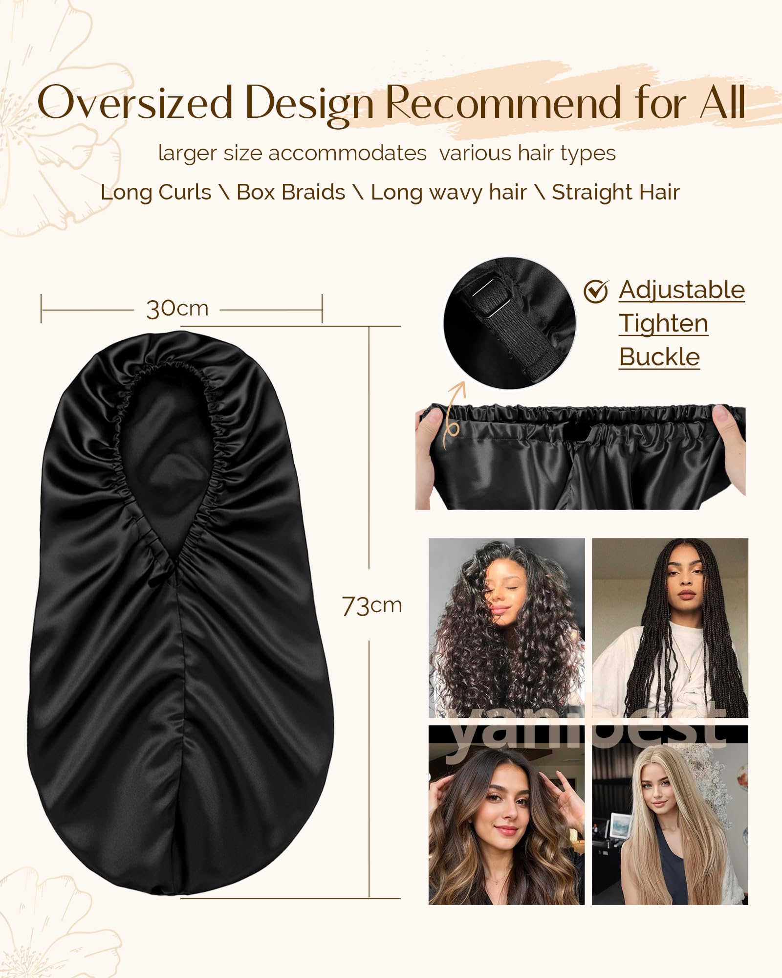 Interior view highlighting the smooth double-sided Butter-Satin fabric lining.