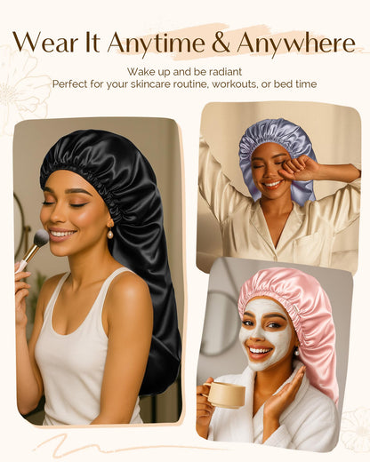 YANIBEST night hair protection cap holding thick long box braids comfortably.