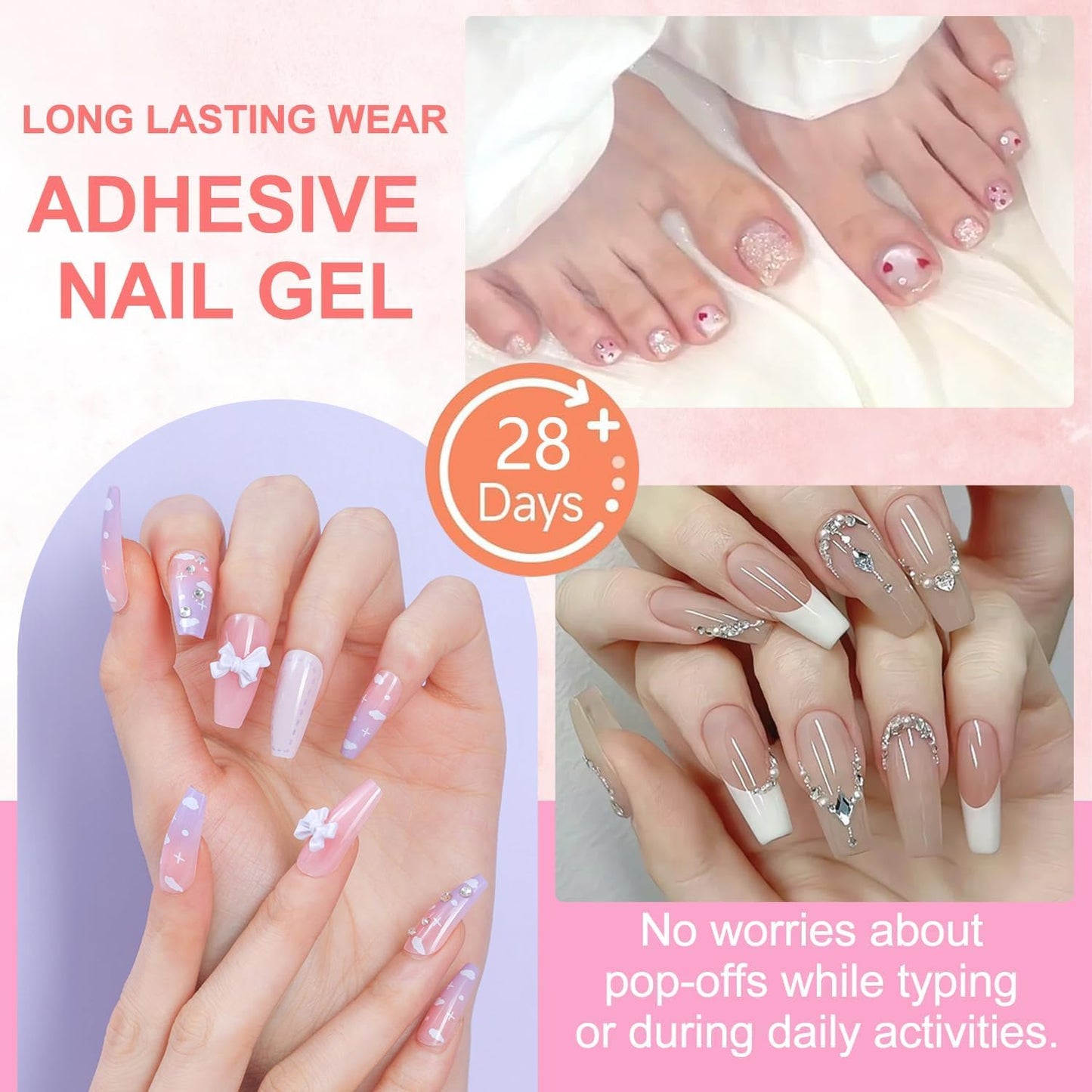 Close up of Musilan semi solid nail glue tube packaging