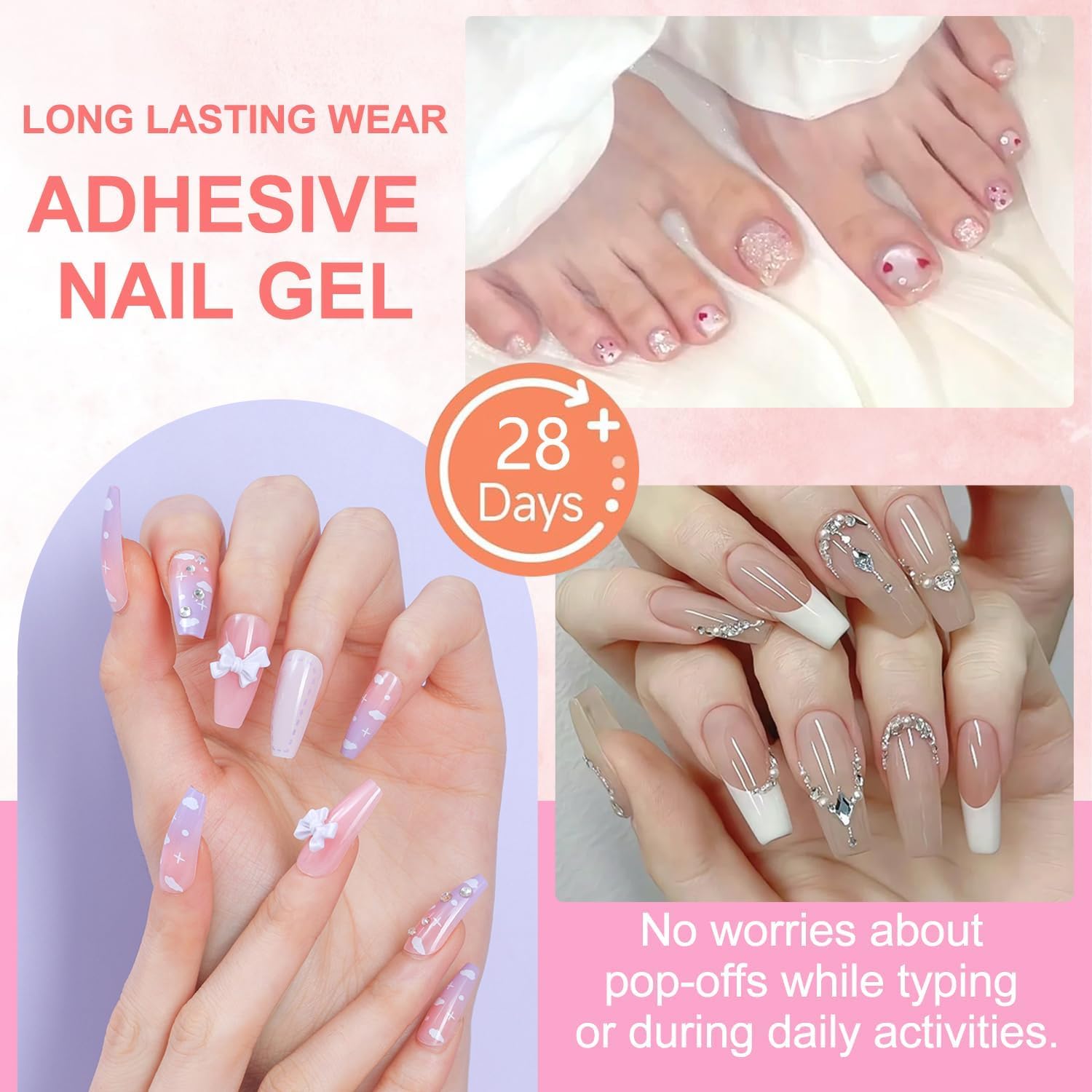 Close up of Musilan semi solid nail glue tube packaging