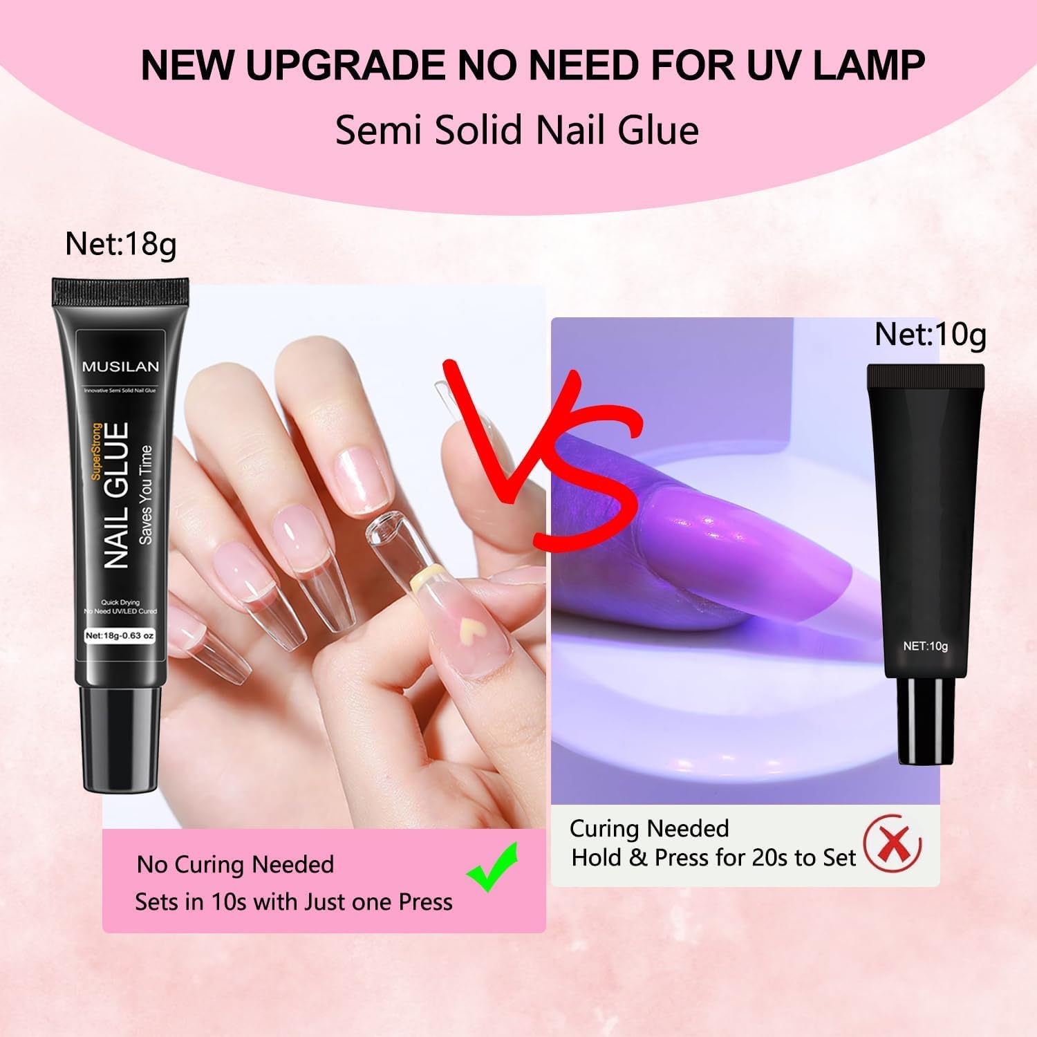 Musilan 18g nail adhesive for false nails and acrylic tips