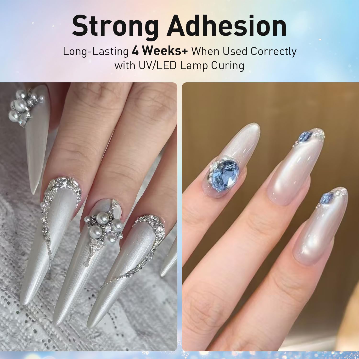 Finger Secret rhinestone glue for long lasting nail designs