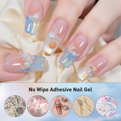 Close up of Finger Secret nail glue gel texture