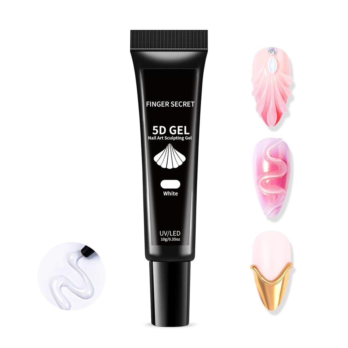 SMSMYXF Clear 5D Nail Sculpting Gel finished glossy manicure design