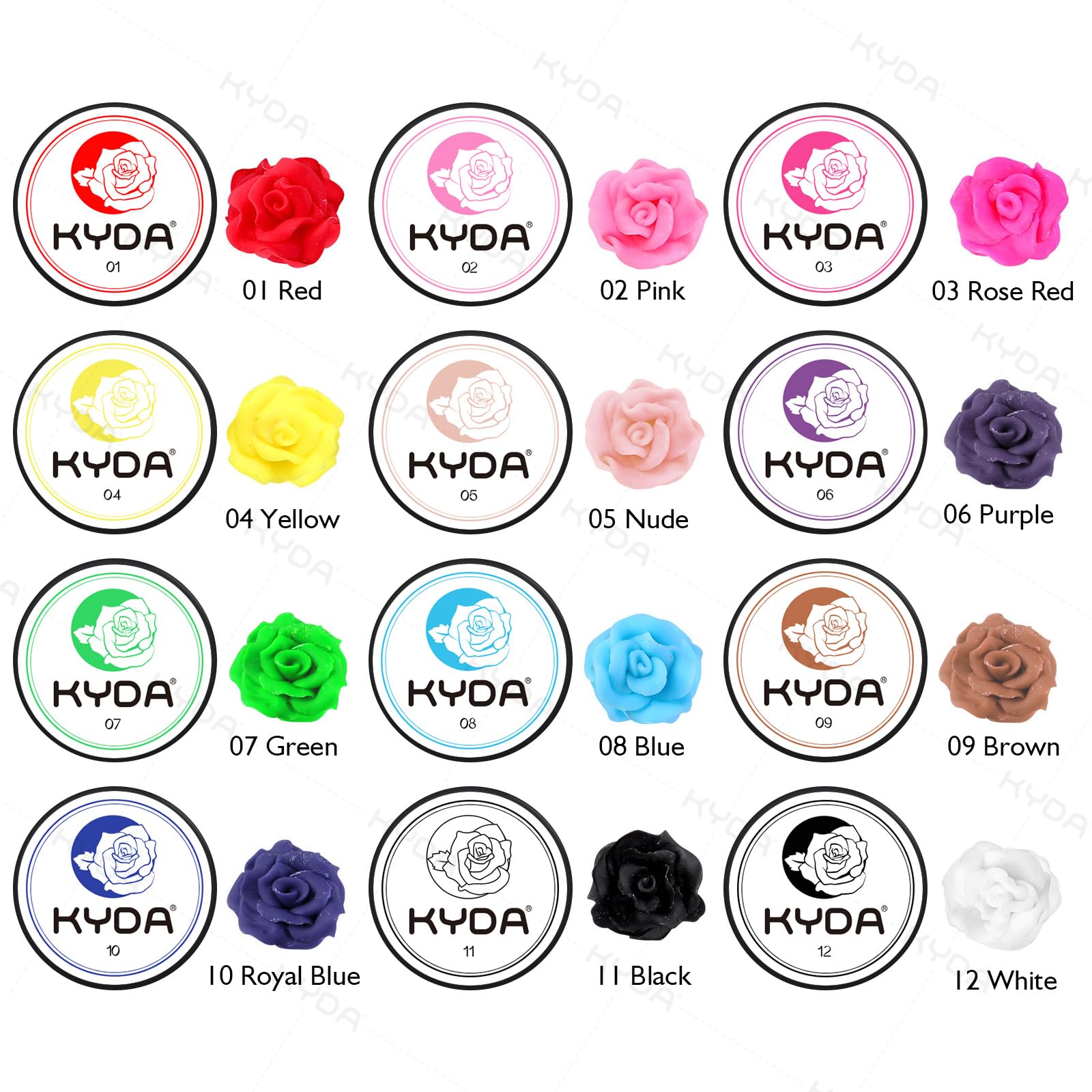 Close up of Ownest 3D sculpting gel pots in various vibrant colors