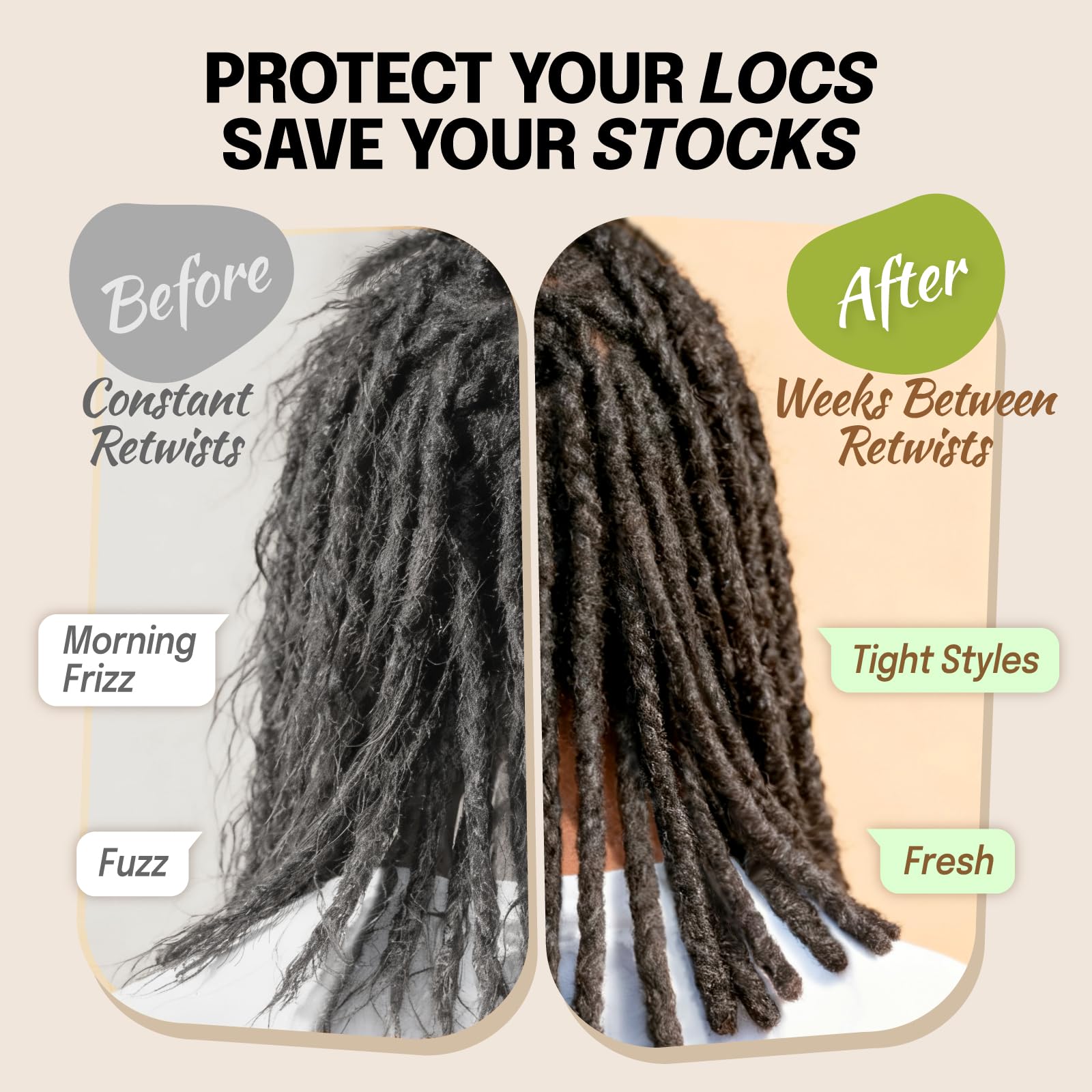 Fittia silk sleep cap for curly hair dreadlocks protection