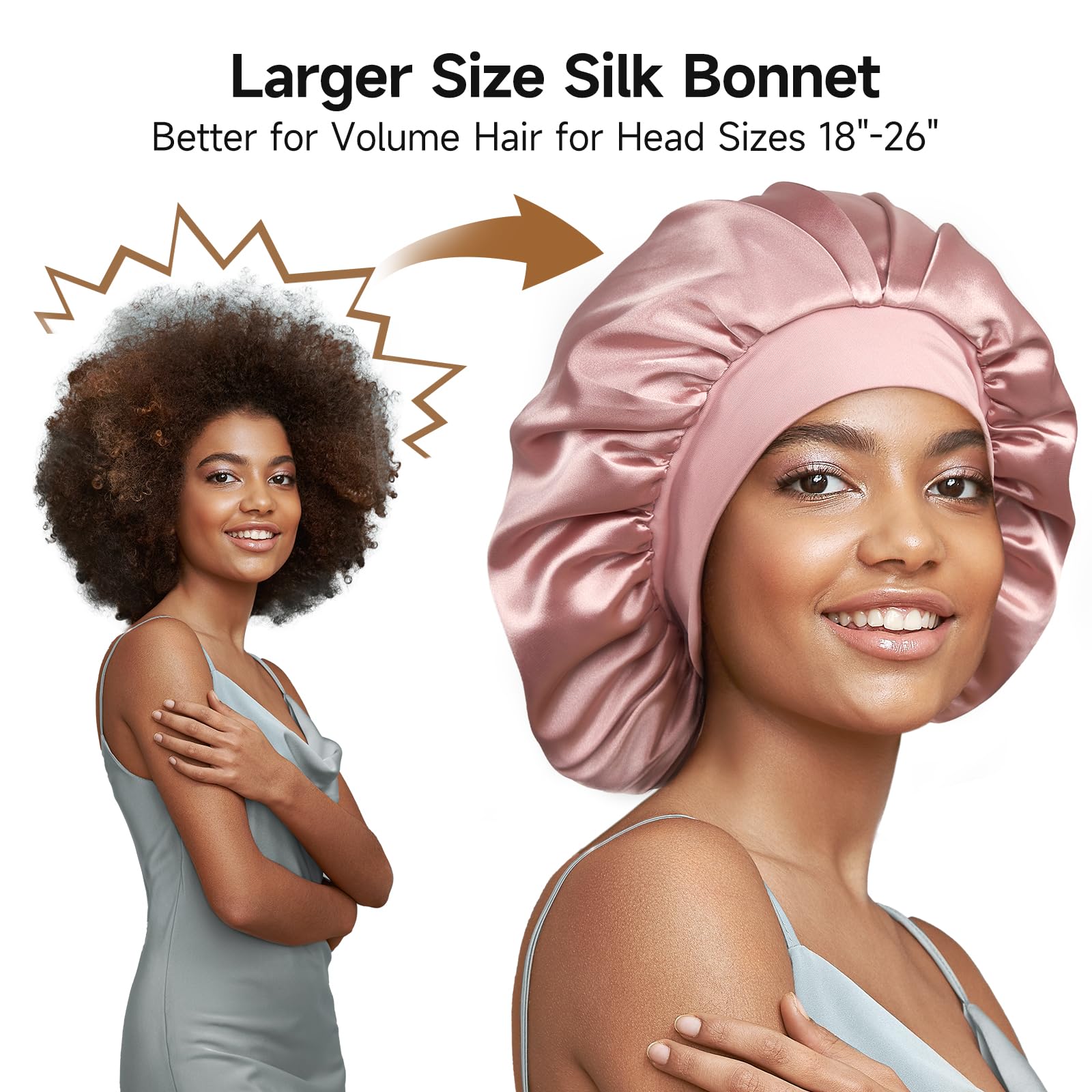Umisleep non-slip night sleep cap worn for overnight frizz control