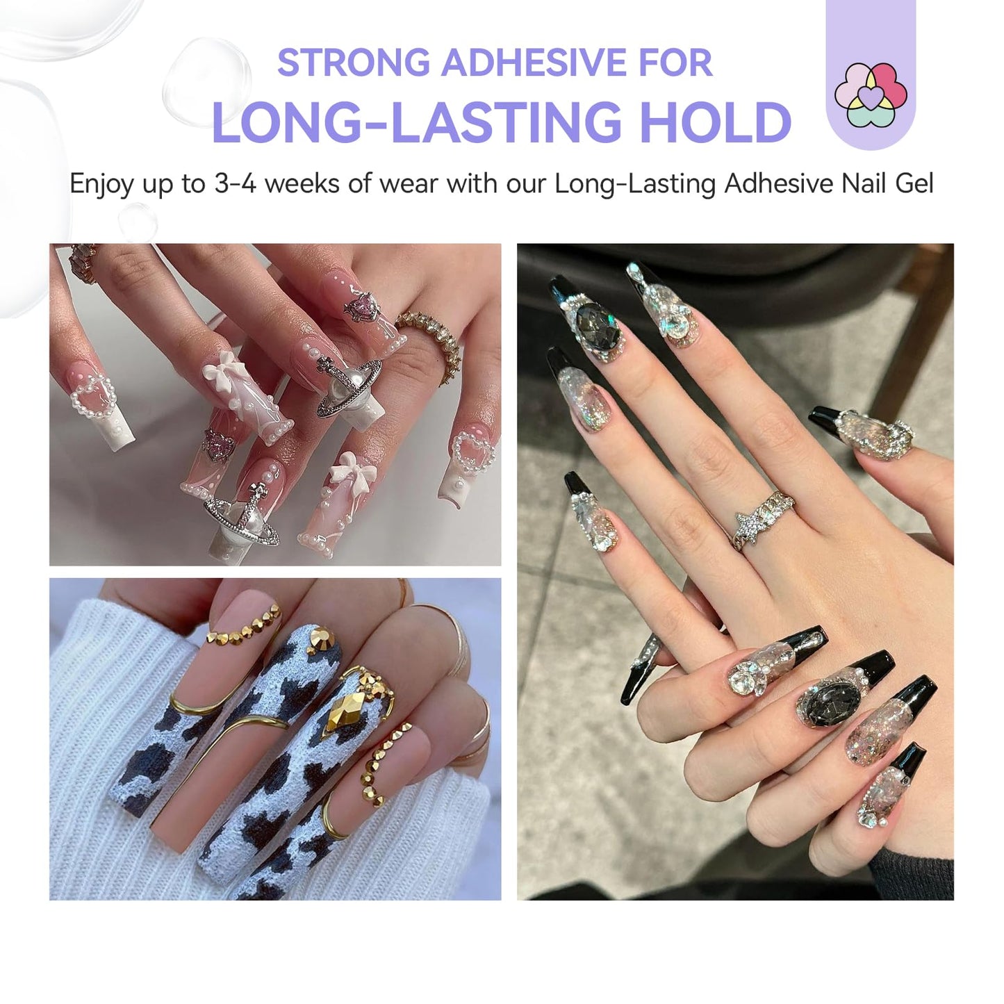 Using Saviland glue for 3D nail art charms