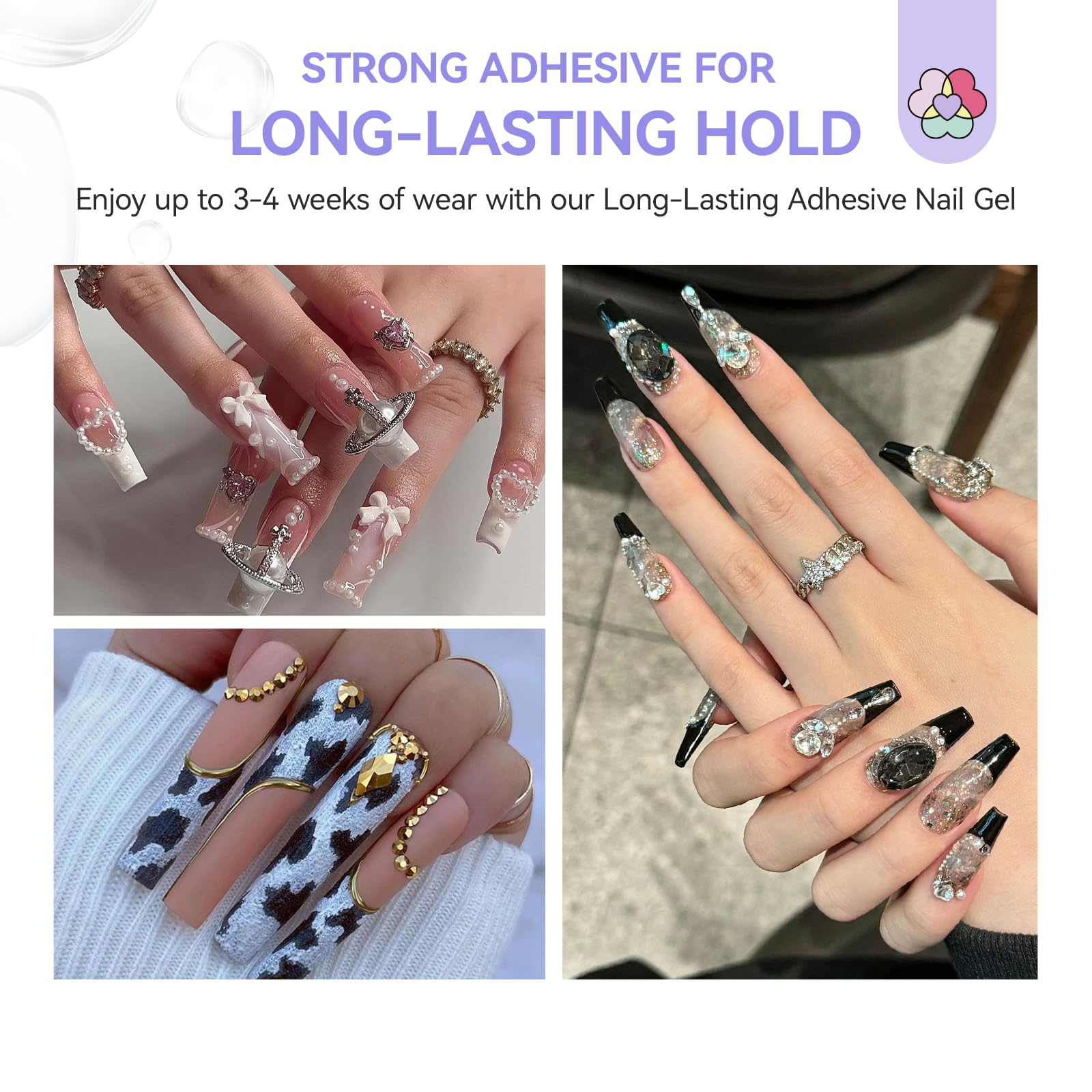 Using Saviland glue for 3D nail art charms