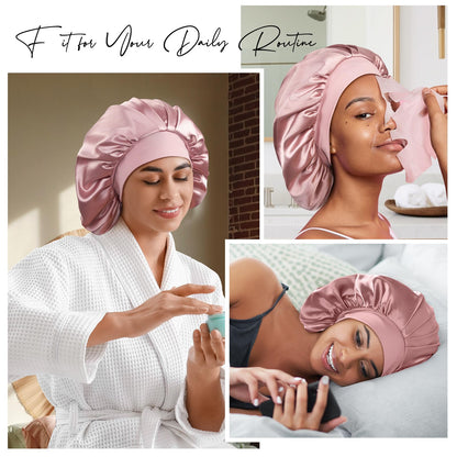 Umisleep 6A grade mulberry silk bonnet showing side fabric texture
