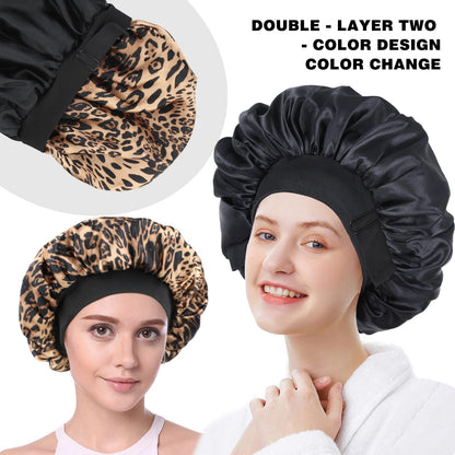 XRACEPHOL high quality satin bonnet for curly hair protection and moisture retention