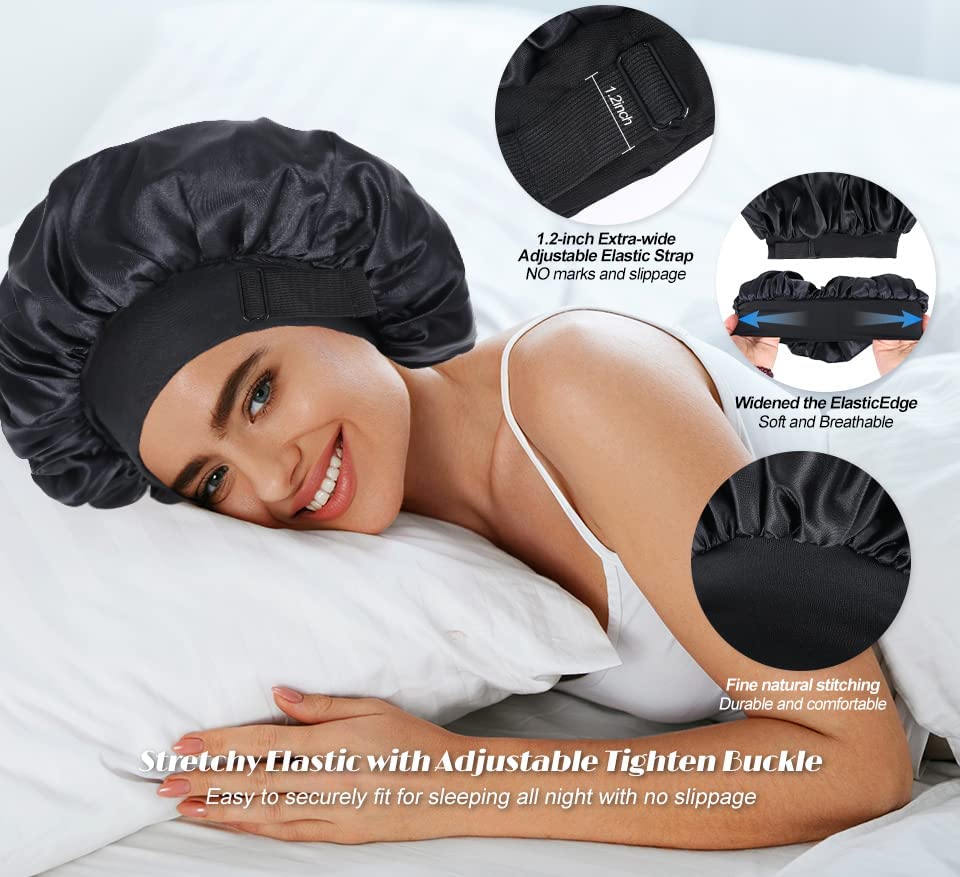 Premium double layer night cap by XRACEPHOL imported for Indian hair care routines