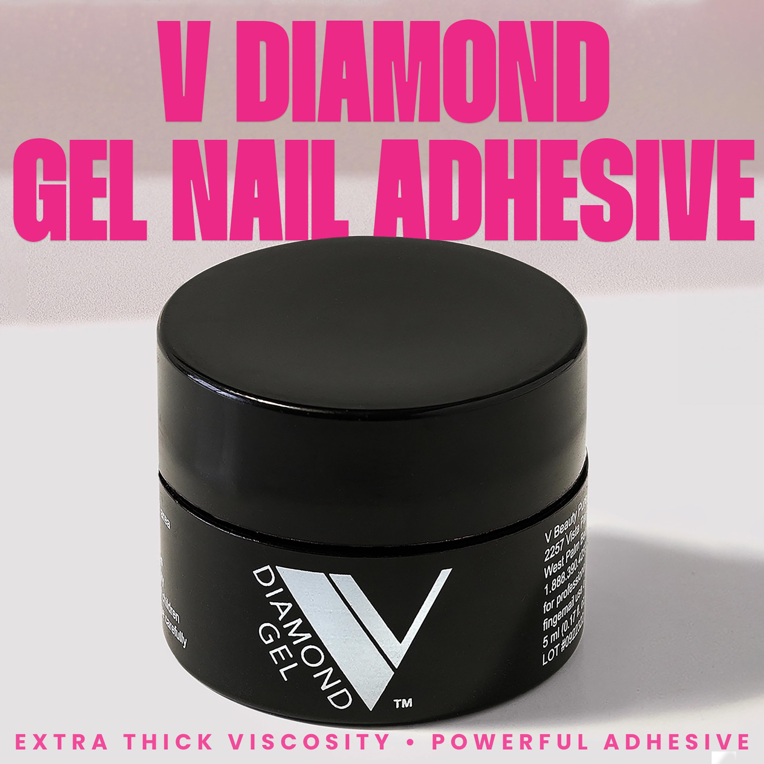 V Beauty Pure Diamond Gel for secure 3D rhinestone application