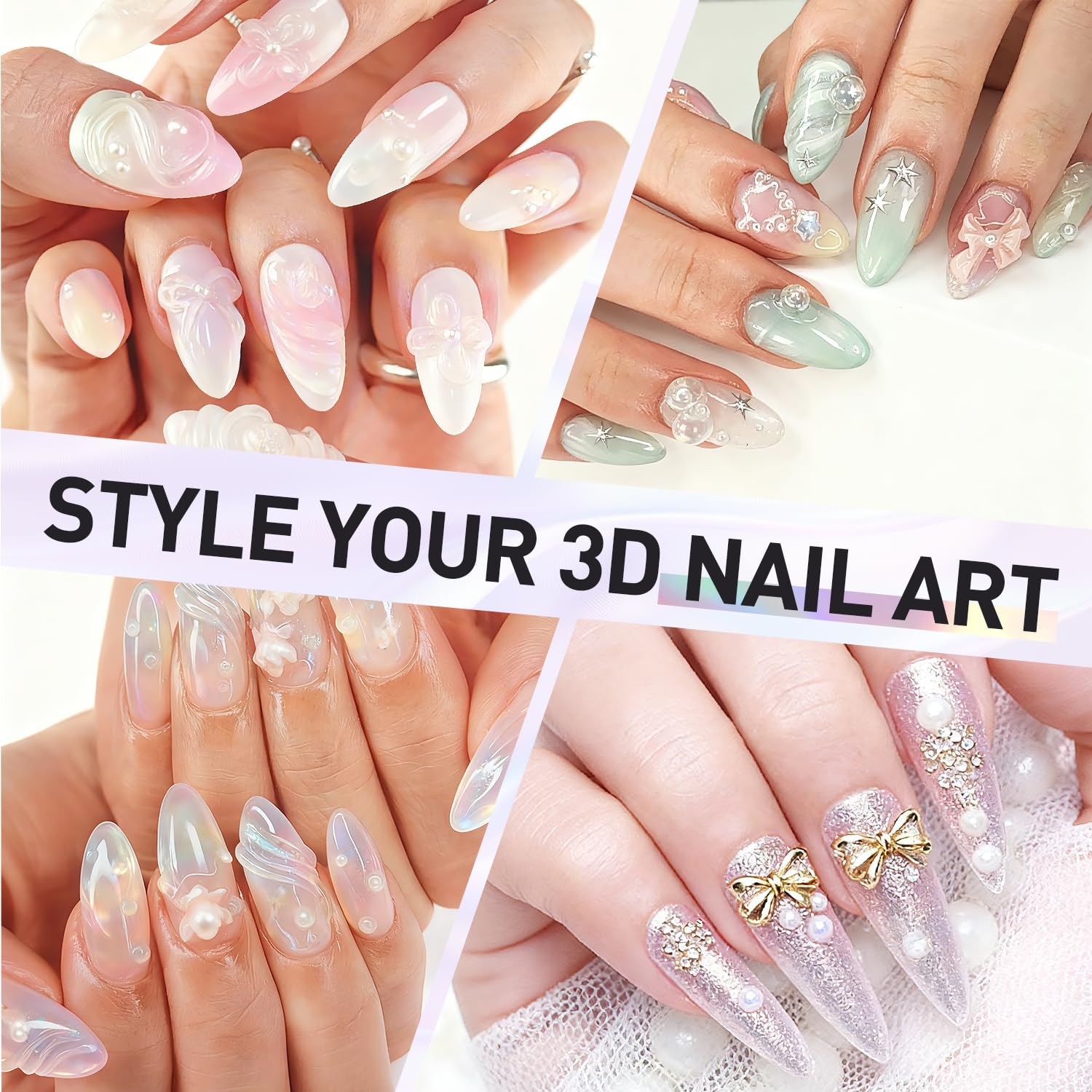 Finger Secret nail sculpting gel used as rhinestone glue