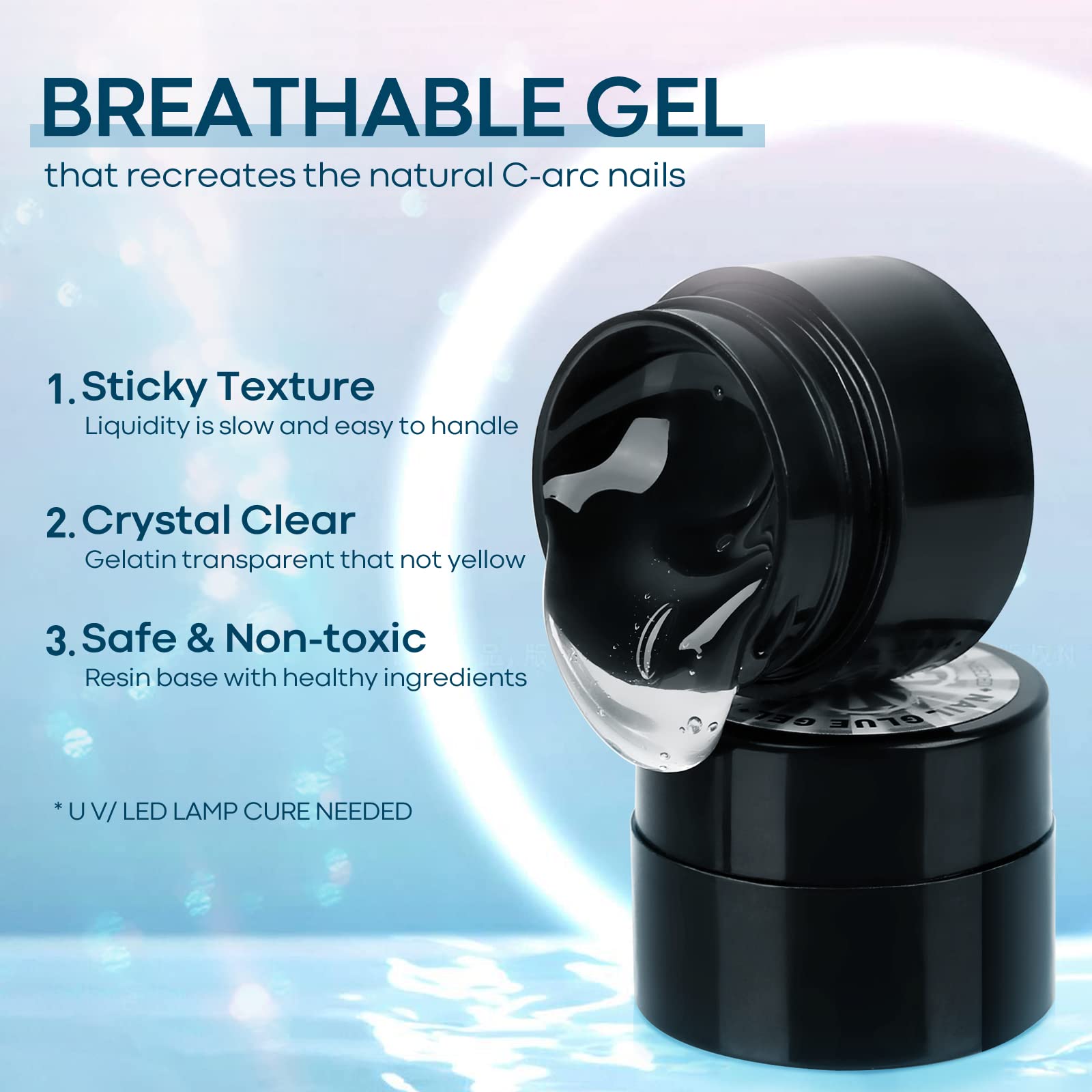 Modelones nail gem adhesive kit with charms and brush