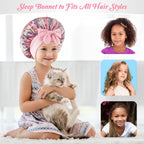 Packaging and folded fabric detail of the Choshion kids sleep cap set