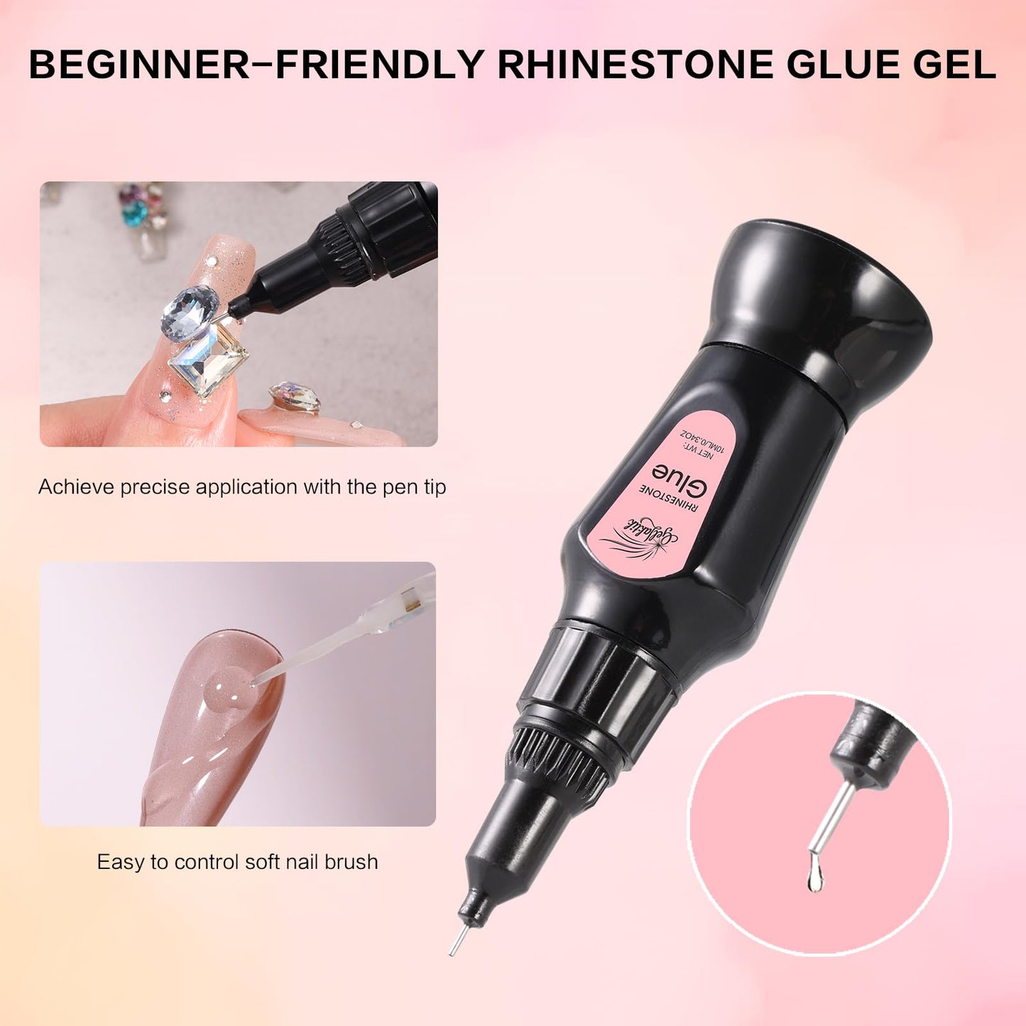Brille Bee nail adhesive for 3D art design packaging