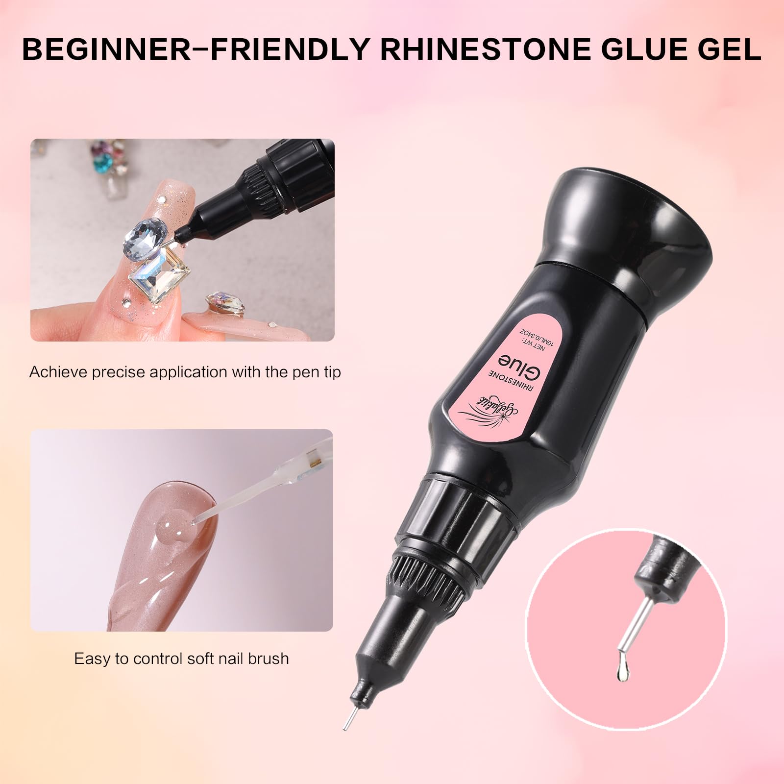 Brille Bee nail adhesive for 3D art design packaging