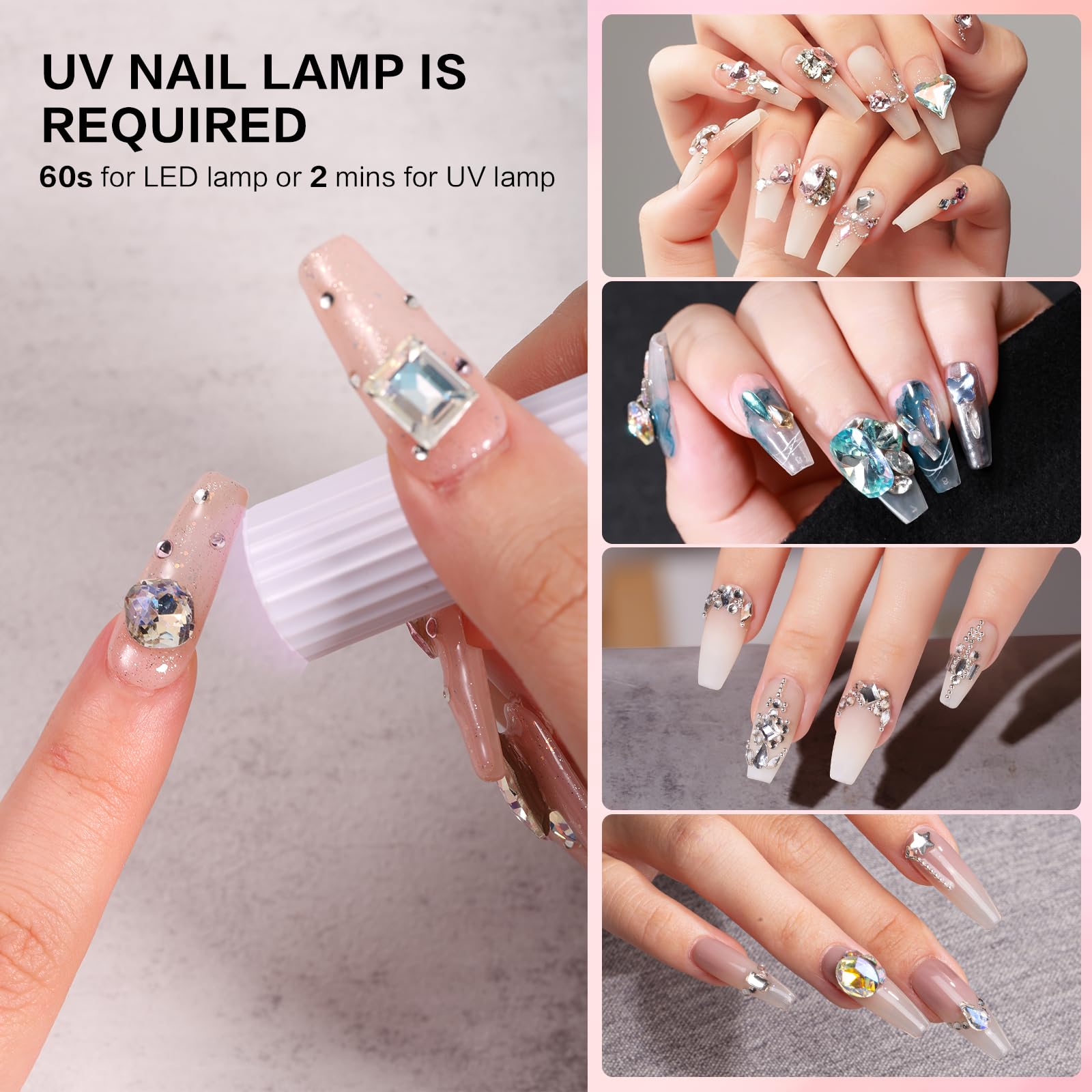 Two bottles of 10ml Gellaktik super strong nail adhesive