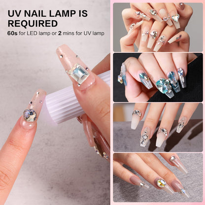 Two bottles of 10ml Gellaktik super strong nail adhesive