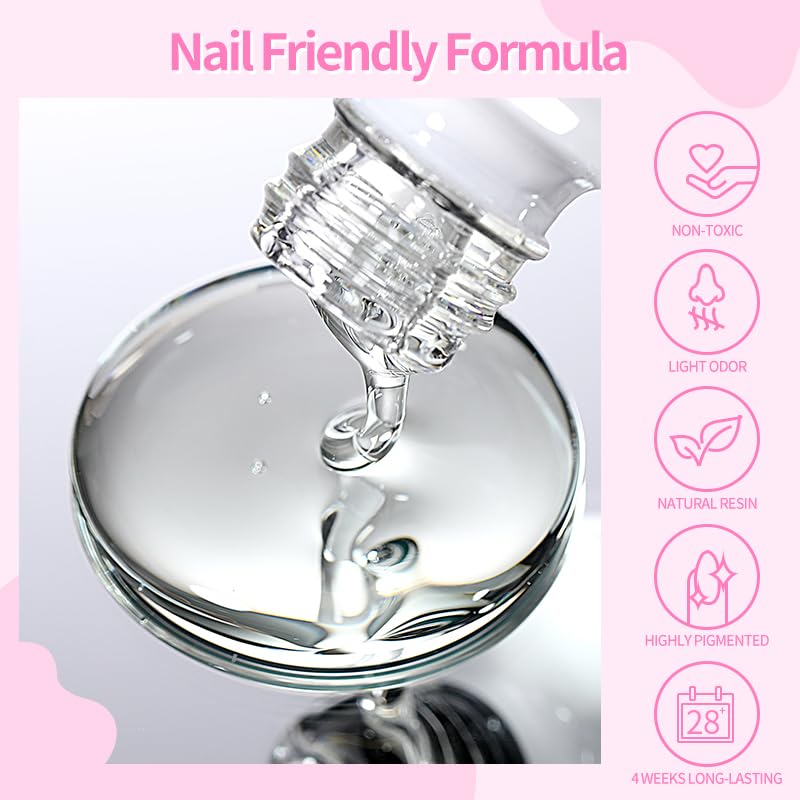 Born Pretty 6 in 1 gel packaging and bottle size reference