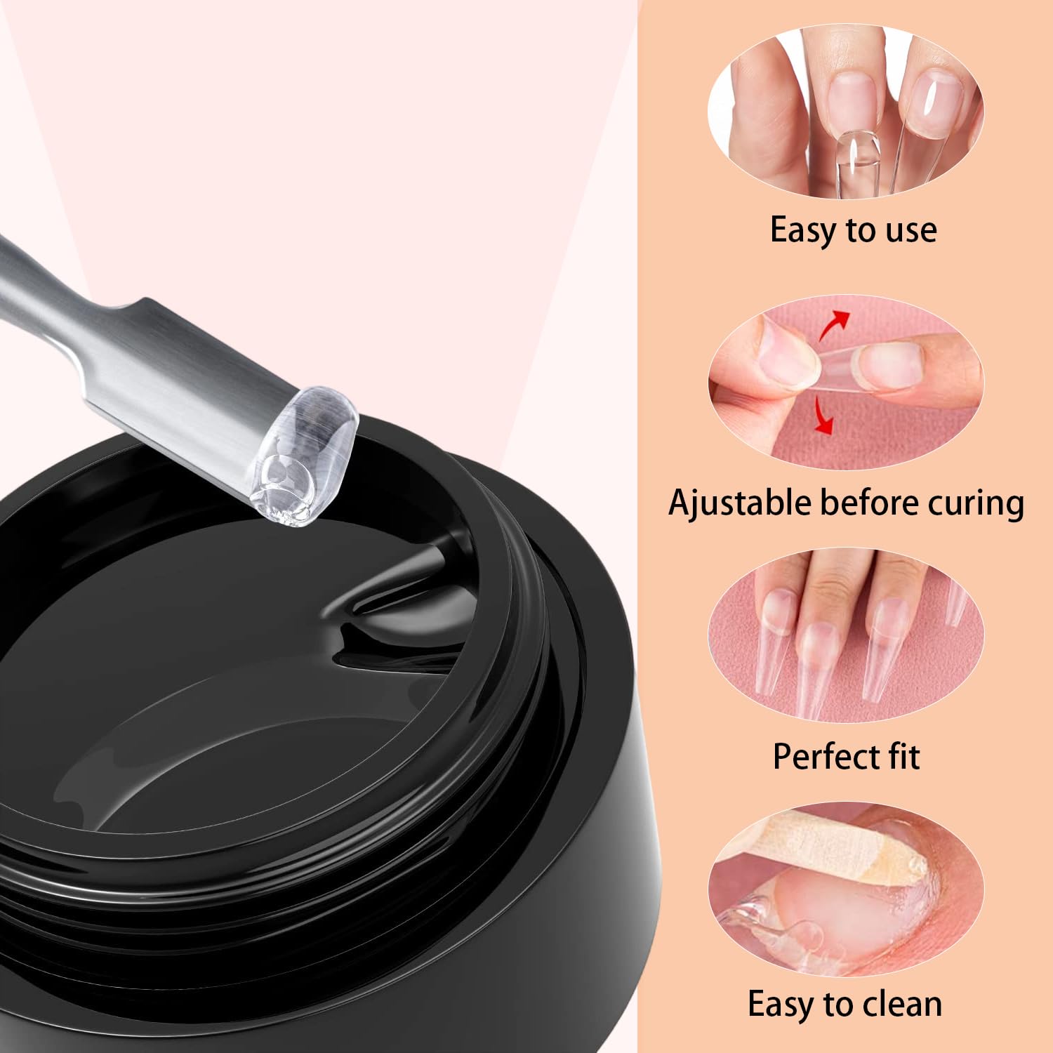 Close up of Makartt solid nail adhesive texture