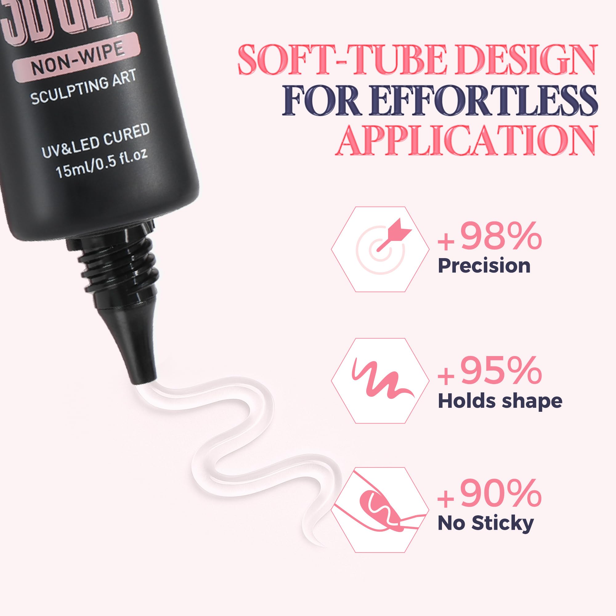 Applying chrome powder over Luckyfairy 3D sculpting gel