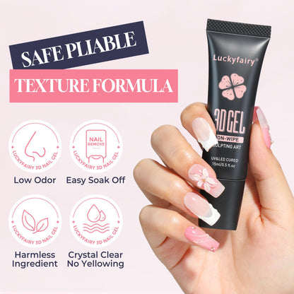 Luckyfairy sculpting gel used as rhinestone glue on nails