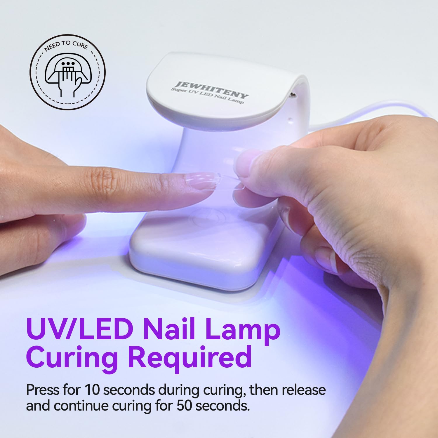 Top view of Jewhiteny nail adhesive gel packaging