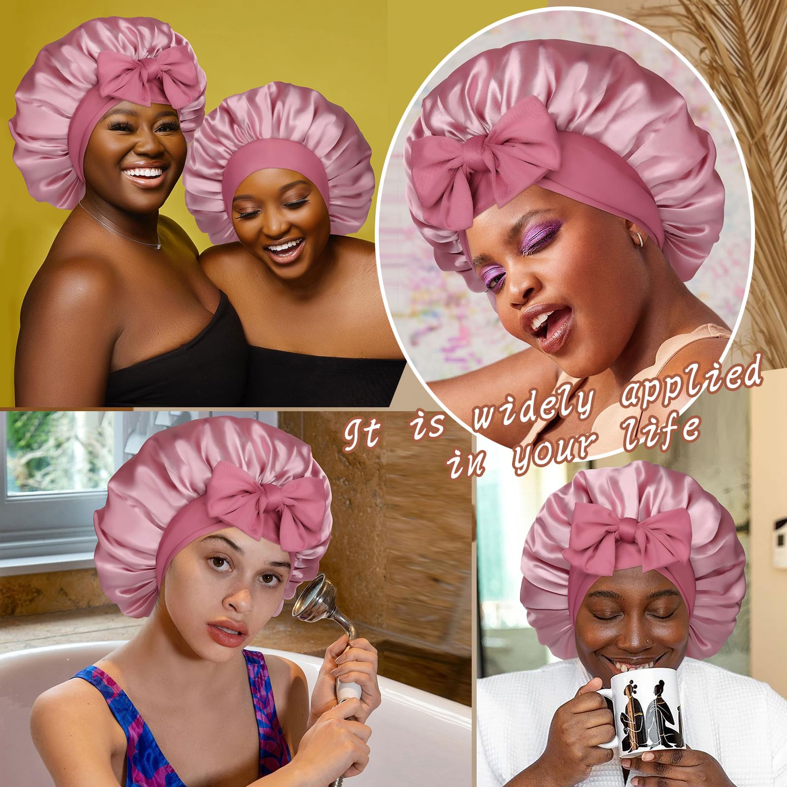 CHLINS premium double layer reusable sleeping hat packaging details view