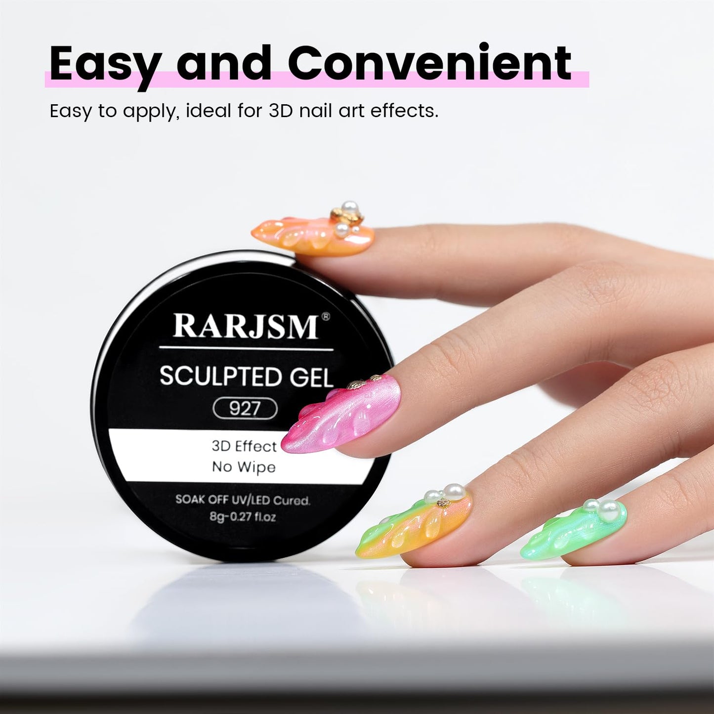 Rarjsm clear painting gel for nail art designs