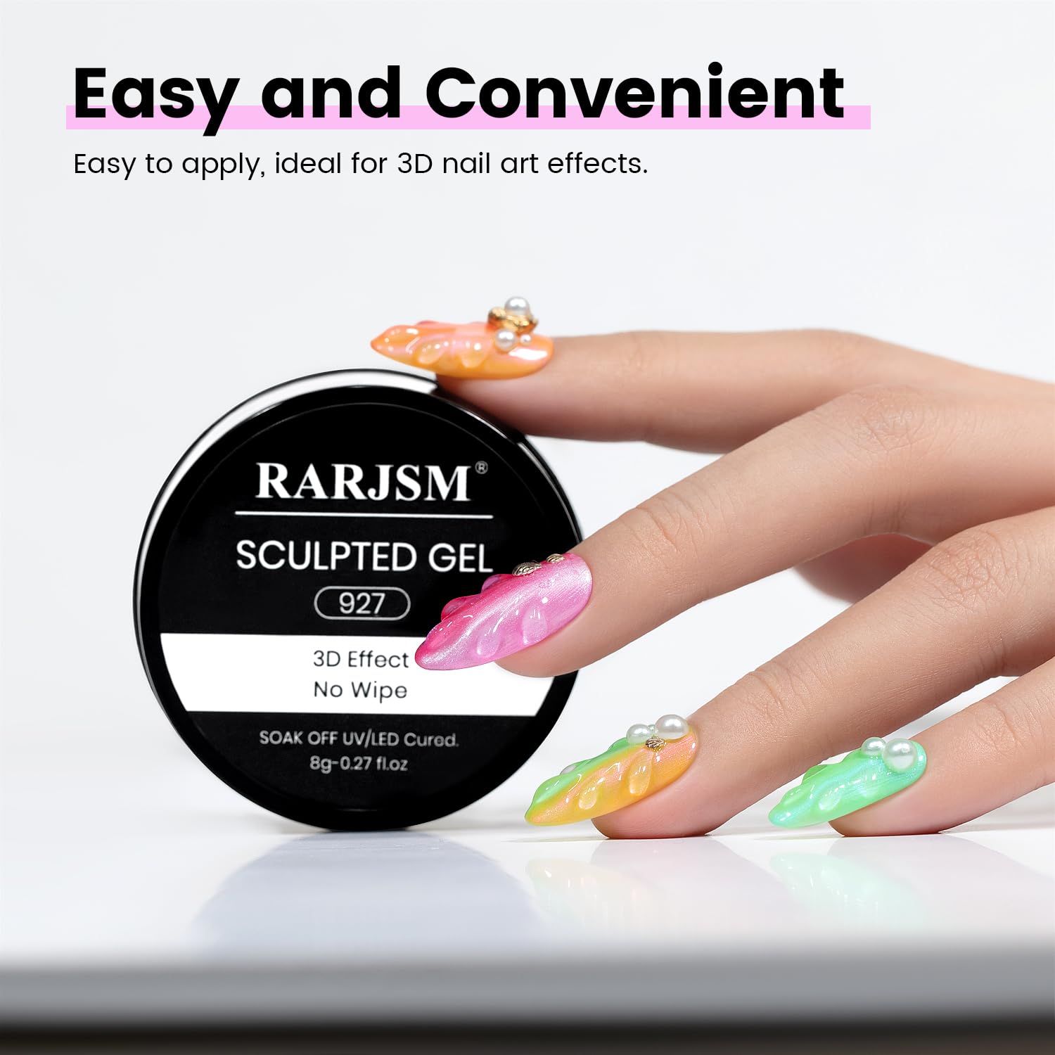 Rarjsm clear painting gel for nail art designs