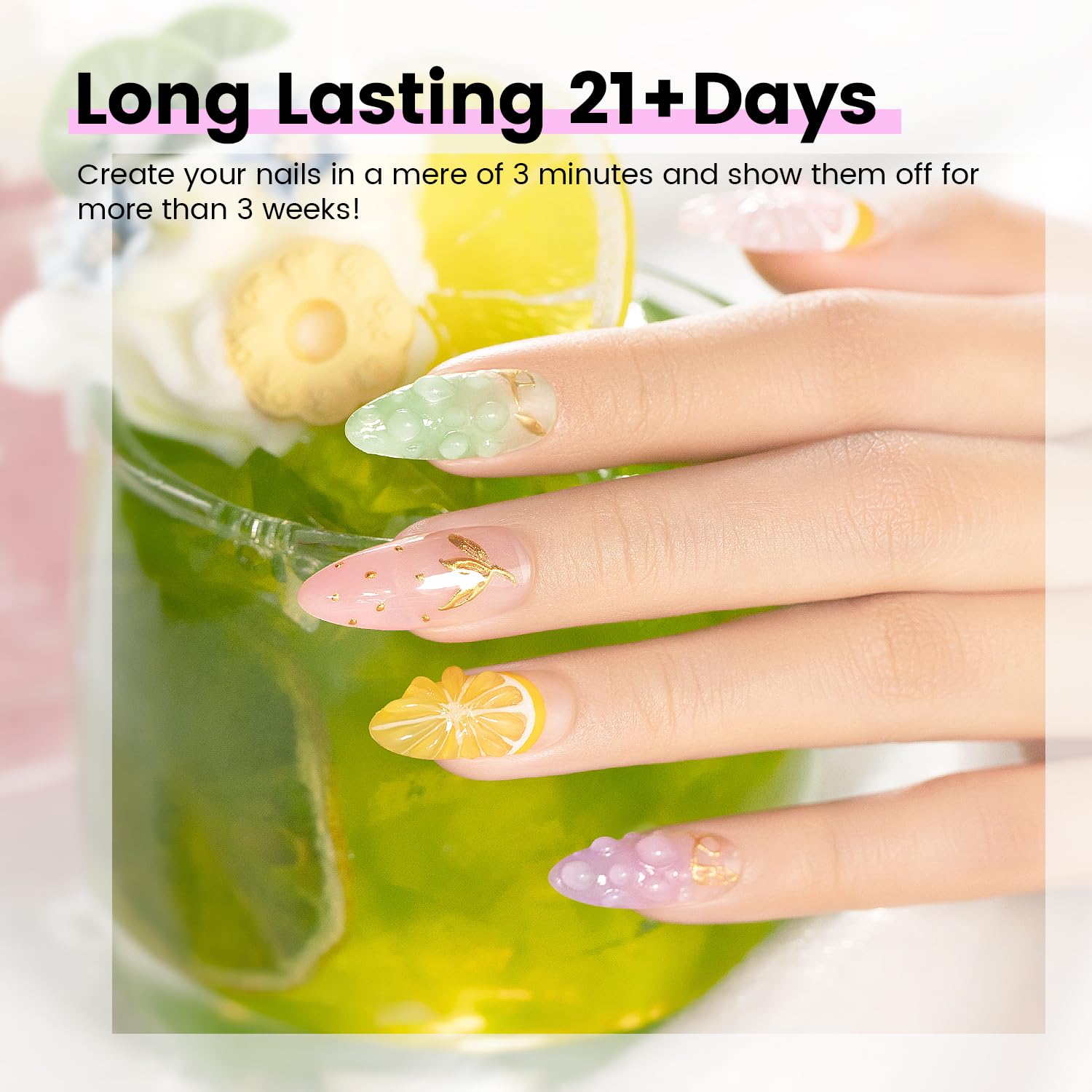 Rarjsm sculpting gel used as adhesive for rhinestones