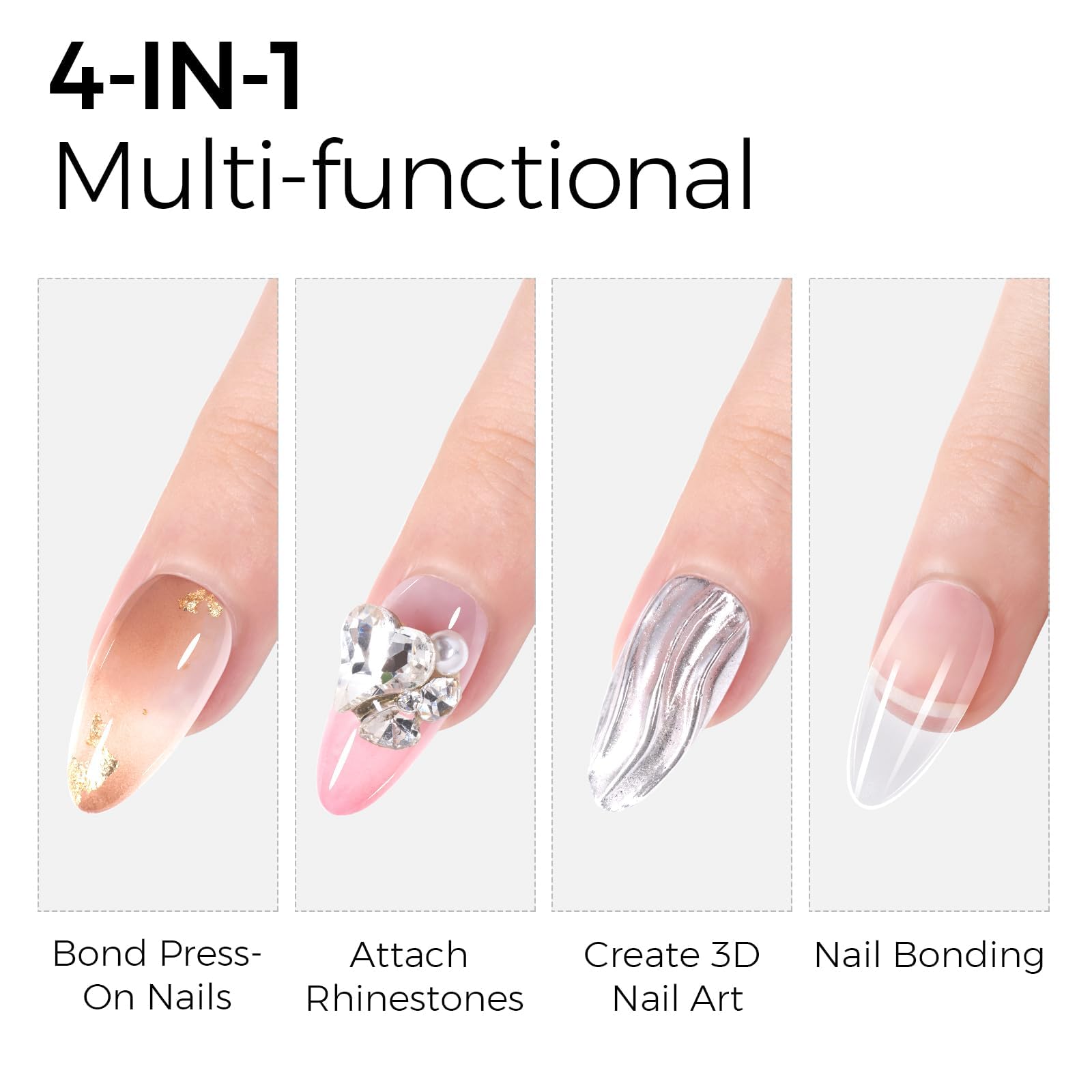 Using Tomicca nail glue for press on nail tips