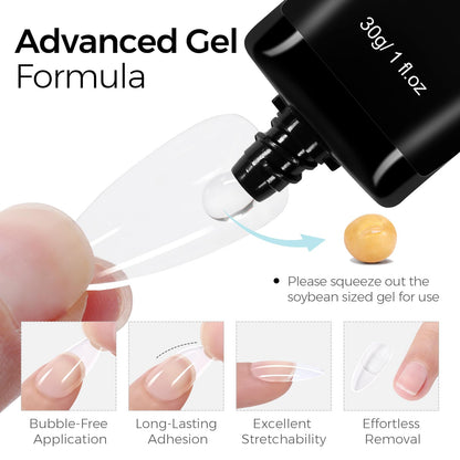 Tomicca gel glue curing under UV nail lamp