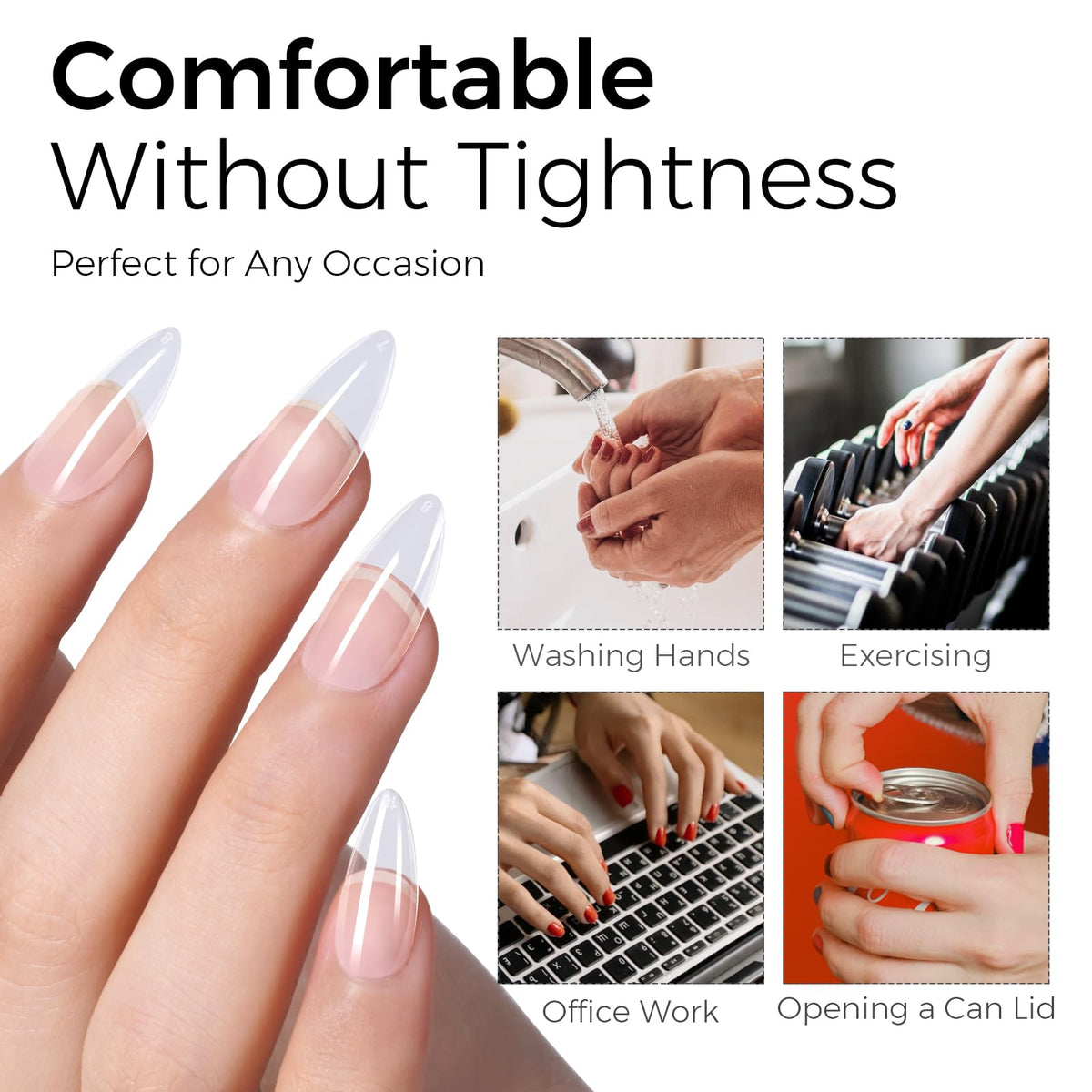 Application of Tomicca 4 in 1 nail glue on natural nail bed