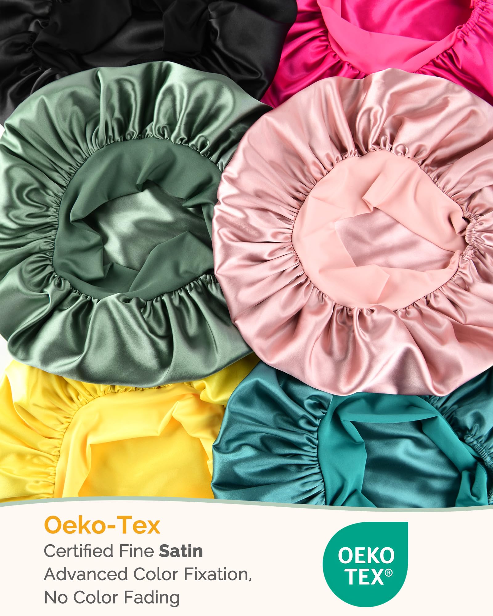 Packaging and detail view of the authentic USA imported YANIBEST silk sleeping cap
