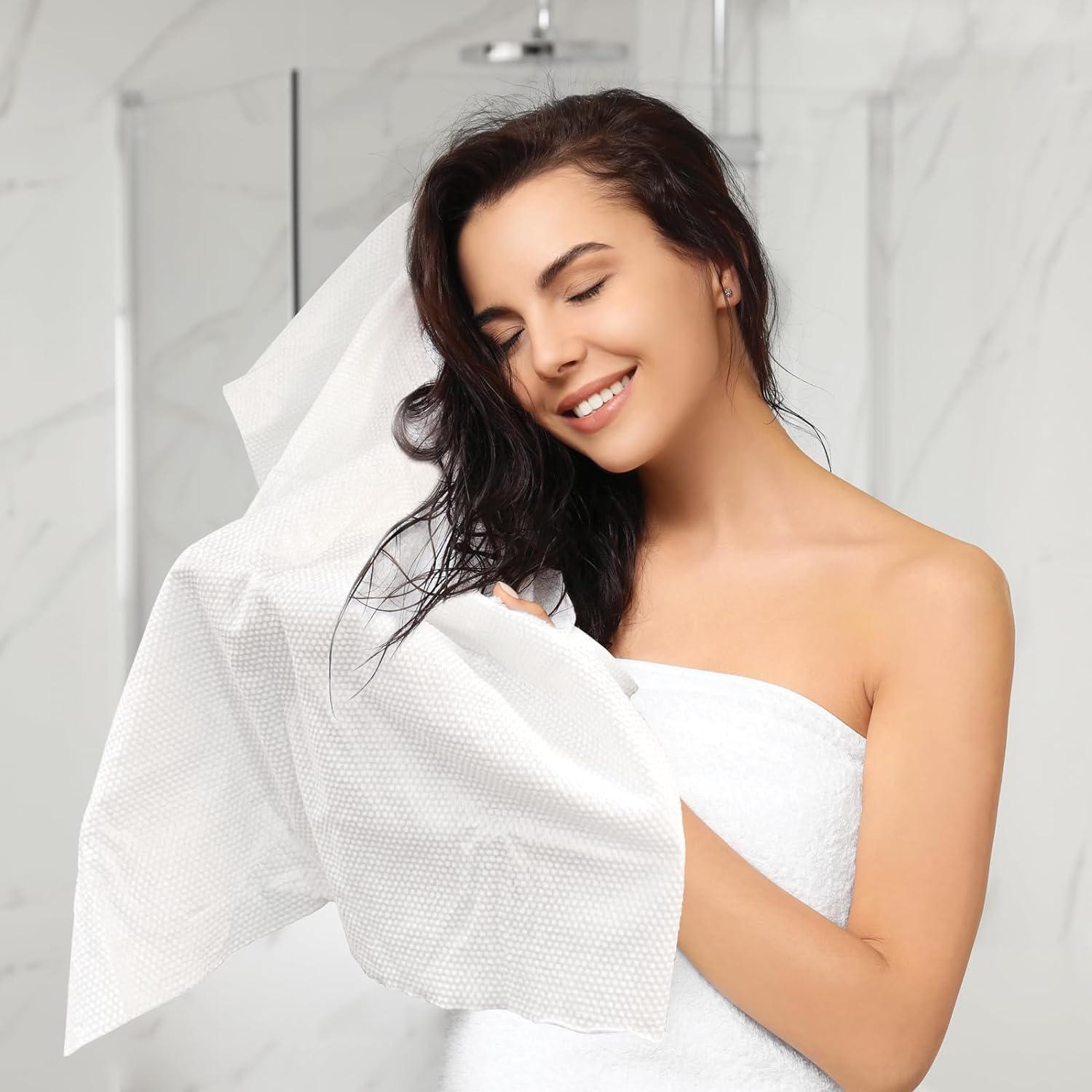 Close up view of the thick absorbent material of ForPro towels