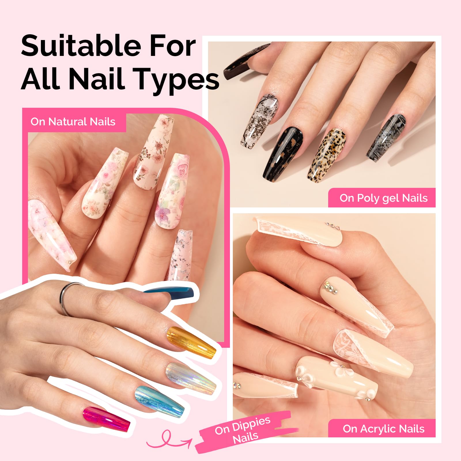 Professional nail foil glue gel for transfer designs